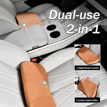 Lumbar Support Pillow,Back Pain Relief Cushion,fits tightly around the waist,Memory Foam,Skin-friendly Suede Fabric,fit Car Drive,Office chair,Rest seat,Improve Posture,Portable,15.5''Lx 8.7''H - Image 8