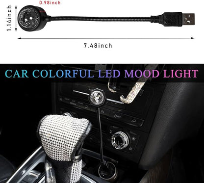 KVAEY 2 PCS USB Star Night Light, Adjustable Sound Activated Car Roof Atmosphere Lamp, Portable Romantic LED Auto Interior Ambient Light for Car, Bedroom, Party, Ceiling - Image 2
