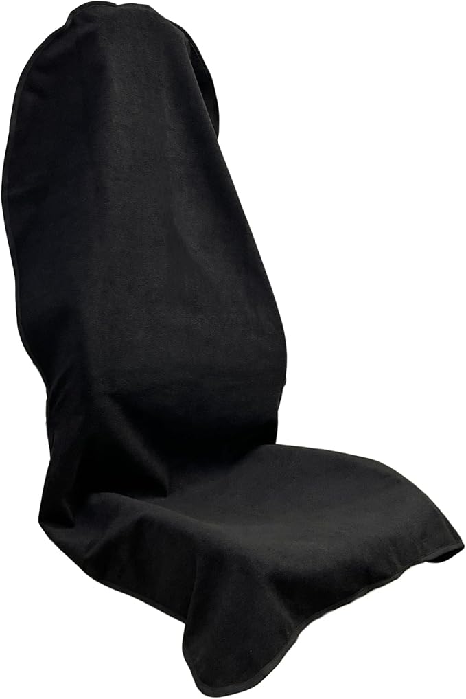 Waterproof Car Seat Cover for Front Seats, Protector for Cars SUVs Trucks, Sweat Towel Seat Covers Bucket for Gym,Workout,Beach,Hiking,Running (Black, 1PC) by Hirritale