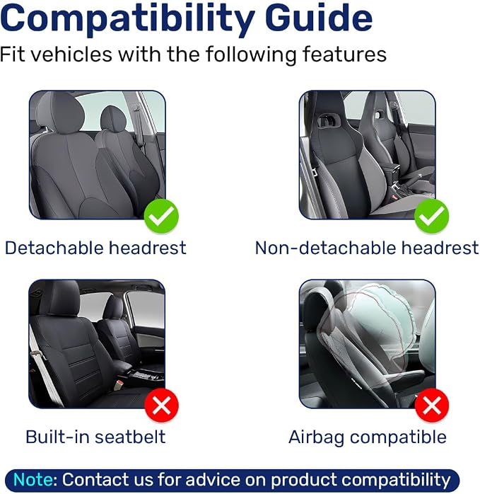 GENANY Paranormal Wing Symbols Car Seat Covers, 2-Piece Front Seat Set | 2-piece polyester front seat cover set, each 49.5 x 19.6 inches, with adjustable straps and hooks - Image 2