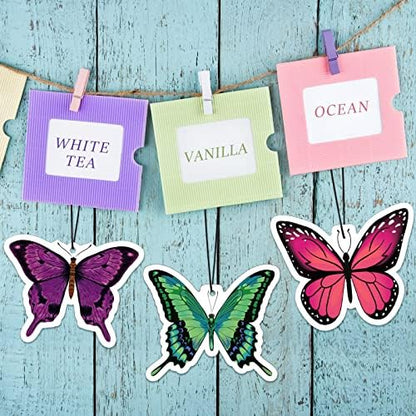 Tallew 12 Pack Car Air Fresheners Butterfly Hanging,Butterfly - Image 3