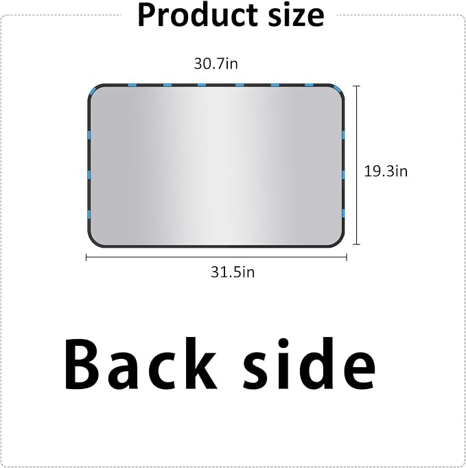 Silver Car Window Sun Shade - Side Thiken Curtain Magnetic 100% Block Light Car Window Covers with Cooler Feeling (Silver, D-Back-2pcs) - Image 6