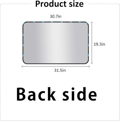 Silver Car Window Sun Shade - Side Thiken Curtain Magnetic 100% Block Light Car Window Covers with Cooler Feeling (Silver, D-Back-2pcs) - Image 6