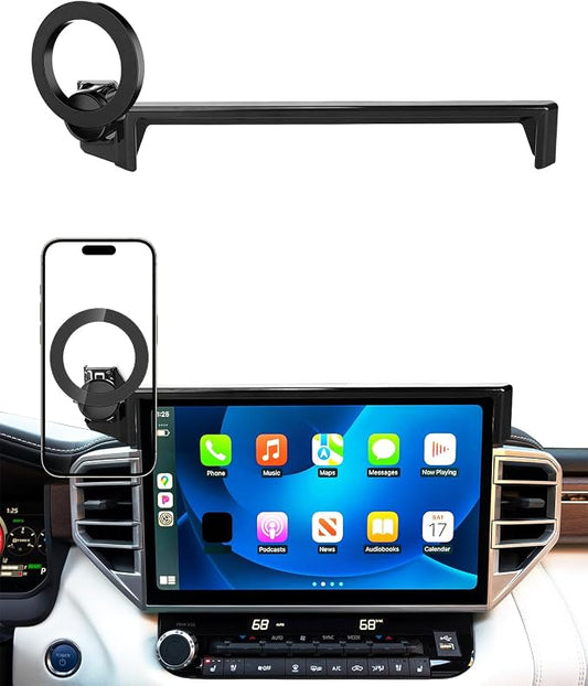 PZK Car Phone Mount for Toyota Tundra 2022-2026/Sequoia 2023-2026 14-Inch | Magnetic Car Phone Holder with Magsafe for Tundra/Sequoia Accessories 360° Rotation Hands Free Cradles Not Block Vent by SpecificCarPhoneHolder