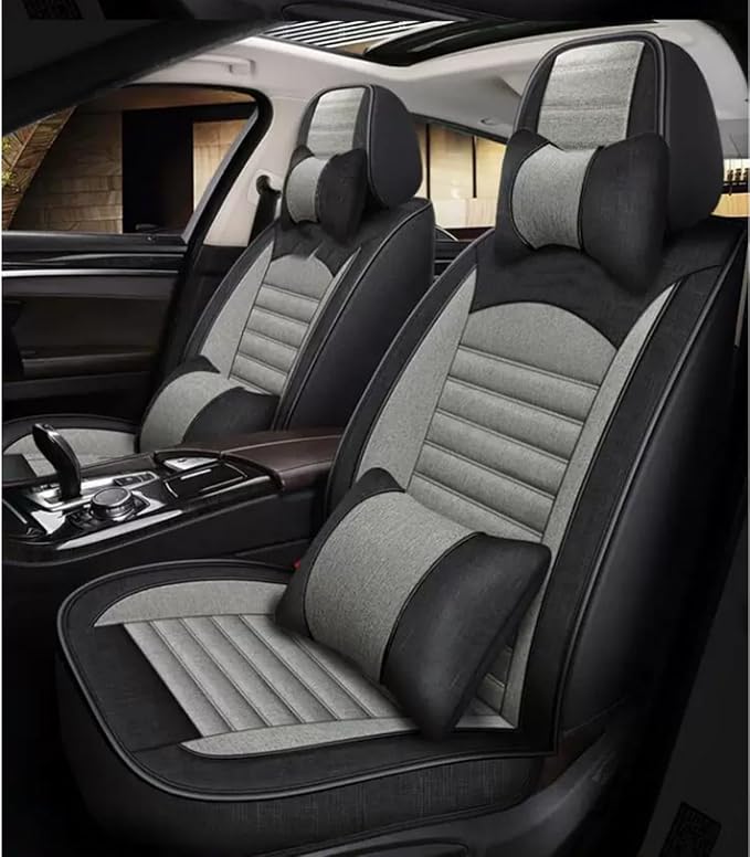 for car seat Covers Non-Slip （E.g, for Tesl,for Mercedes-Benz,for BMW,for Audi, for Ford, for Honda, for Nissan,for Toyota,for Chevrolet,for Jeep.. (Black Gray(line)) - Image 5