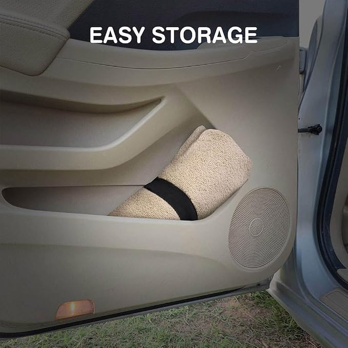 Waterproof Sweat Towel Car Seat Cover Sweat Carseat Protector,Perfect for Universal Anti-Slip Car Truck SUV Seat, Great for Post Gym Workout, Running, Swimming, Beach and Hiking (Beige) - Image 7