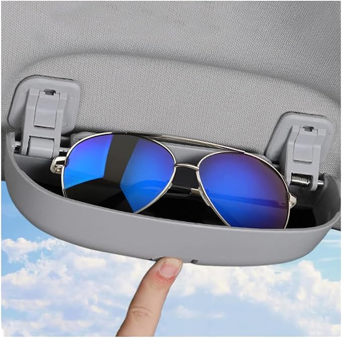 SXCY for 2022-2025 2026 Hyundai Tucson Santa Cruz Glasses Holder Box | for 2022-2025 2026 Tucson Santa Cruz Interior Accessories for Hyundai Sunglasses Case Holder Handle Replaced Storage (Gray) by SXCY