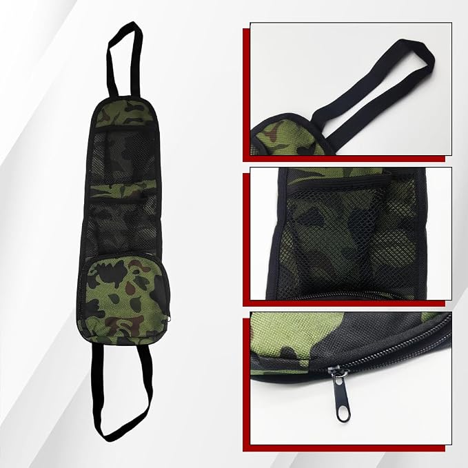 2PCS Car Seat Side Organizer, Seat Side Storage Pocket, Multifunctional Mesh Net Pocket, Car Multi-Pockets Backseat Organizer Side Hanging Bag for Storage Coins, Cell Phones (Green, 2PCS) - Image 5
