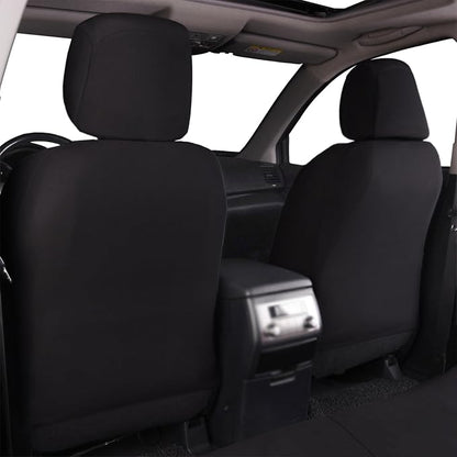 Flying Banner Car Seat Covers Front Seats Rear Bench Polyester car seat Protectors Easy installations Rear Bench Split Classic man Lady Truck (Full Set - Low Back - Combo Pack, Black Mint Blue) - Image 3