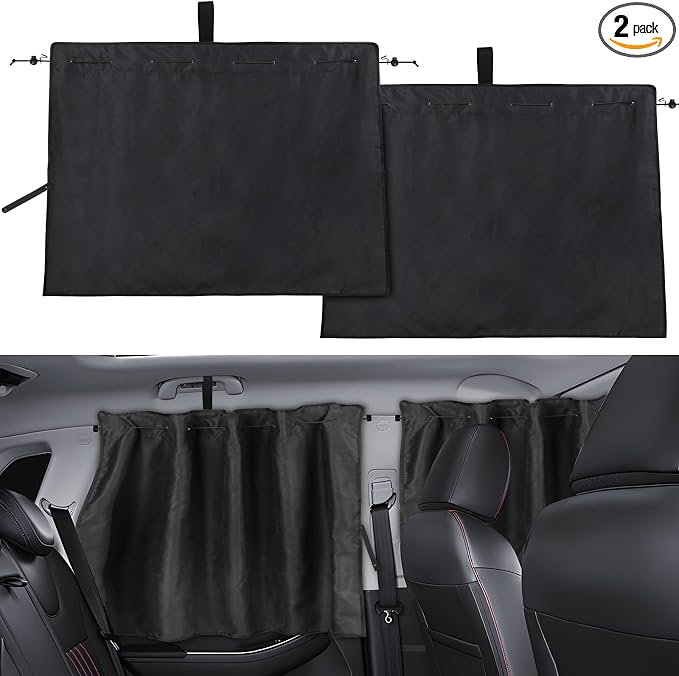 XCBYT Car Window Shade for Side Window, Sun Protection, 2 Pack | Blocks the sun to provide complete privacy. Ideal for car camping, breastfeeding, or taking naps during lunch breaks by XCBYT