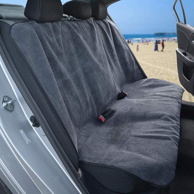 BDK UltraFit Towel Cloth Seat Covers for Cars Rear Bench Car Seat Cover Towel - Universal Fit Washable & Waterproof Seats Protectors for After Gym Workout, Hiking, Running, Beach Sports, and More - Image 4