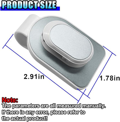 Sunglasses Holder for Car Visor, Metal Auto Eyeglass Hanger Clip, Multifunctional Auto Interior Ticket Card Origanizer Accessories, Universal for Cars SUV Truck (Grey/White) - Image 2