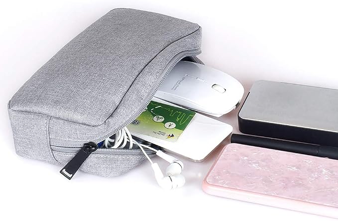 Universal Electronics/Accessories Soft Carrying Case Bag, Durable & Light-weight,Suitable for Out-going, Business, Travel and Cosmetics Kit (Small+Big-Gray) - Image 5