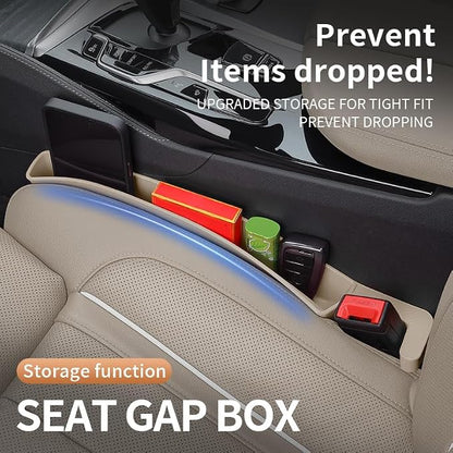 Car Seat Gap Filler, Seat Gap Organizer with Phone Holder, Car Seat Accessories, Car Organizer Fit SUV Truck-2PCS Beige - Image 8