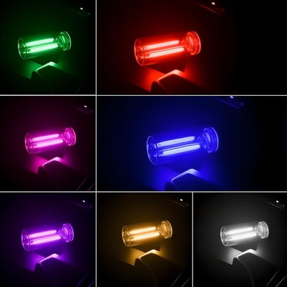 2Pcs Car USB Lights, Plug-in Retro Car Ambient Lighting Kit Dimmable Green | Touch Adjustment Light, Portable Mini Glass Bottle LED Bulb Nightlights for Car Bedroom Hallway Camping Holiday Decoration - Image 2