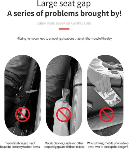 IHOTDER 2PCS Car Seat Gap Filler - Car Seat Gap Filler Organizer for Holding Phone,Key,Purse - Universal Car Gap Filler Fits CCar Truck SUV Car Interior Accessories (Burgundy/2PCS)… - Image 7