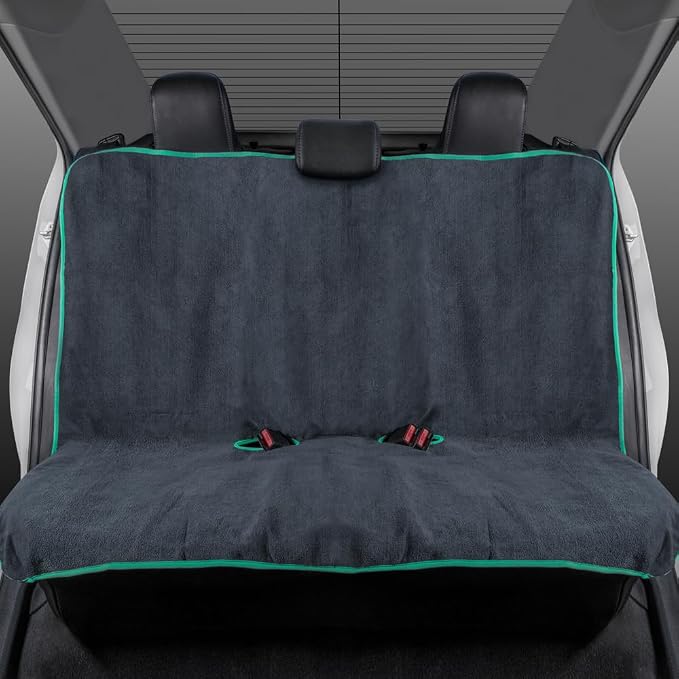 BDK UltraFit Towel Cloth Seat Covers for Cars Rear Bench Car Seat Cover Towel - Universal Fit Washable & Waterproof Seats Protectors for After Gym Workout, Hiking, Running, Beach Sports, and More by BDK