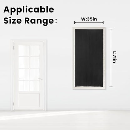 Adhesive Blackout Curtains- Self Stick Shades Window Blinds Curtains No Rod Needed Easy to Hang Curtains, Use for Bedroom, Living Room, Dining Room, Kitchen, Home Office, 35"W X 71"L, Black, 1 Panel - Image 7