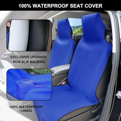 INFANZIA Premium Waterproof Seat Cover Towel Protector Neoprene Universal Fit, Upgraded 100% Washable & Removable Non-Slip Sweat Carseat Towel Covers, Perfect for Gym/Yoga/Workout（Royal Blue,2PCS - Image 2