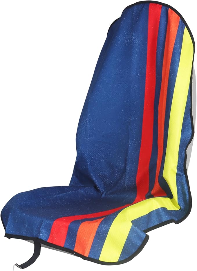 Car Seat Cover Protector Front Seats,for Gym Workout,Running,Swimming,Beach and Hiking,Waterproof Sweat Towel Bucket Seat Covers for Cars SUV Trucks (Racing Stripes, 1Pcs) by LoyaGour