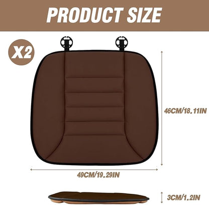 MYFAMIREA 2PCS Car Seat Cushion Pad 1.2" Thick Comfort Seat Protector for Car Driver Seat Office Chair Home Use Memory Foam Seat Cushion with Non Slip Bottom, 20'' x 18.5'', Coffee - Image 7