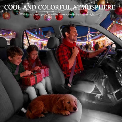 Car LED Strip Light, Interior Car Lights, 12V 24 LED Auto Atmosphere Lamps with Cigarette Lighter, Auto Lamp Ambient Night Light Strip Lighting Kit for Vehicles (Cigarette Lighter/White) - Image 5