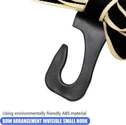 Mandark 2PCS Bow Car Headrest Hooks for Bags, Green/Polka Dot | PVC construction, clip-on installation keeps items off the floor, fits most cars, SUVs, and trucks, car interior accessories - Image 3