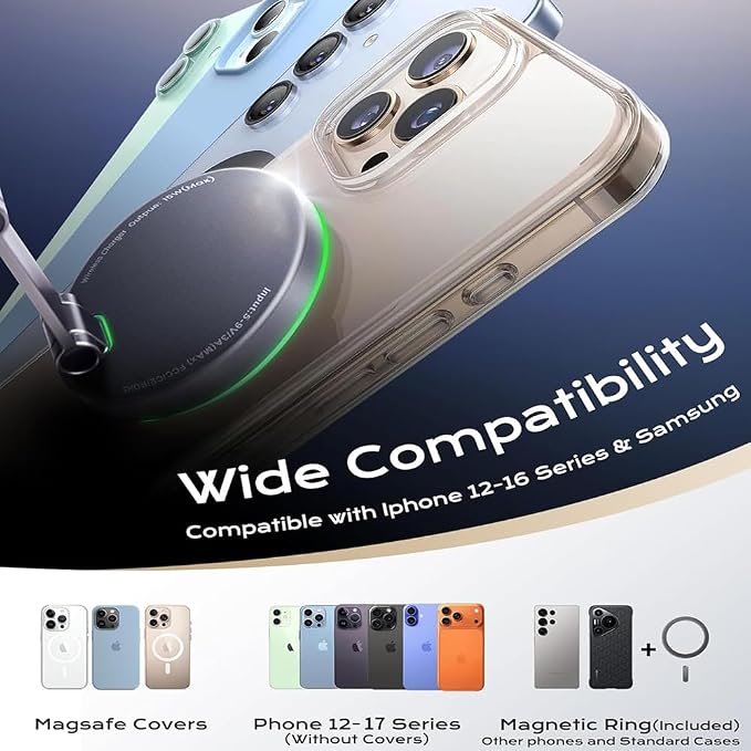 for MagSafe Car Mount Charger,15W Wireless Charge,Phone Holder for Your Car | [120+LBS Strong Suction & 3000gf Magnetic] 360° Adjustable Car Phone Holder for iPhone 17 16 15 14 13 12 Pro Max Air Plus - Image 6