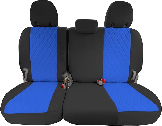 FH Group Custom Fit Car Seat Covers Specifically Made for 2011-2020 Toyota Sienna 7-8 Seater with Ultraflex Neoprene Water Resistant Automotive Seat Covers - 3rd Row Blue by FHGroup