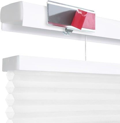REGAL estate Adhesive Top Down Bottom Up Door Shades, White, 25 x 84 in | Damage-free removal, Ideal for renters and smooth doors, PeelMount no-drill design, Light filtering, Cordless cellular shade by REGALESTATE