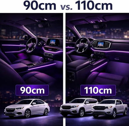 Acrylic Interior Car LED Strip Lights, Dreamcolor 18-in-1 Car Ambient Lighting Kit, with APP Control, 622 LED Fiber Optic Strip Lights for Cars, Supports Neon Sync with Music DIY Mode. - Image 7