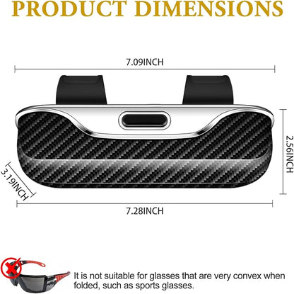 Sunglass Holder for Car Visor, Car Sunglass Holder Case | Push-button visor sunglass holder，Full Wrap Dustproof Sunglass Case with Anti-Scratch Lining, Suitable for Trucks, Sedans - Image 5