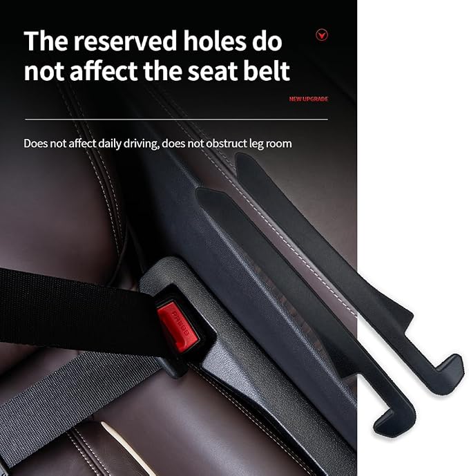 IHOTDER 2PCS Car Seat Gap Filler - Car Seat Gap Filler Organizer for Holding Phone,Key,Purse - Universal Car Gap Filler Fits Car Truck SUV Car Interior Accessories (Black/2PCS)… - Image 4