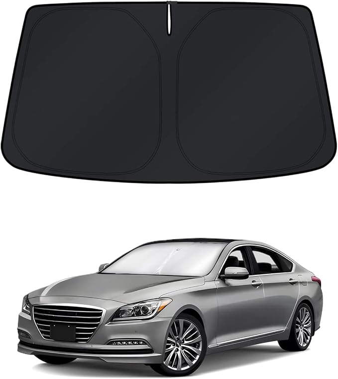 KUST Windshield Sun Shade for Hyundai Genesis 2015-2016 & Genesis G80 2017-2020 Window Accessories Shade Sun Visor Foldable Block UV Rays Keep Car Cooler by KUST