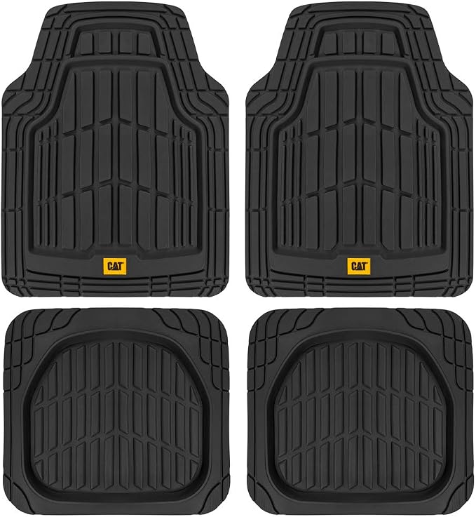 CAT Front Seat Covers for Cars (2-Pack) & 4-Piece Trim to Fit, Heavy Duty Protection, All Weather Floor Mats – Universal Fit, Waterproof Mats, Easy Install, for Trucks, SUVs, Vans, & Car Accessories - Image 6