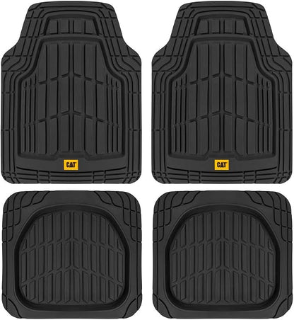 CAT Front Seat Covers for Cars (2-Pack) & 4-Piece Trim to Fit, Heavy Duty Protection, All Weather Floor Mats – Universal Fit, Waterproof Mats, Easy Install, for Trucks, SUVs, Vans, & Car Accessories - Image 6