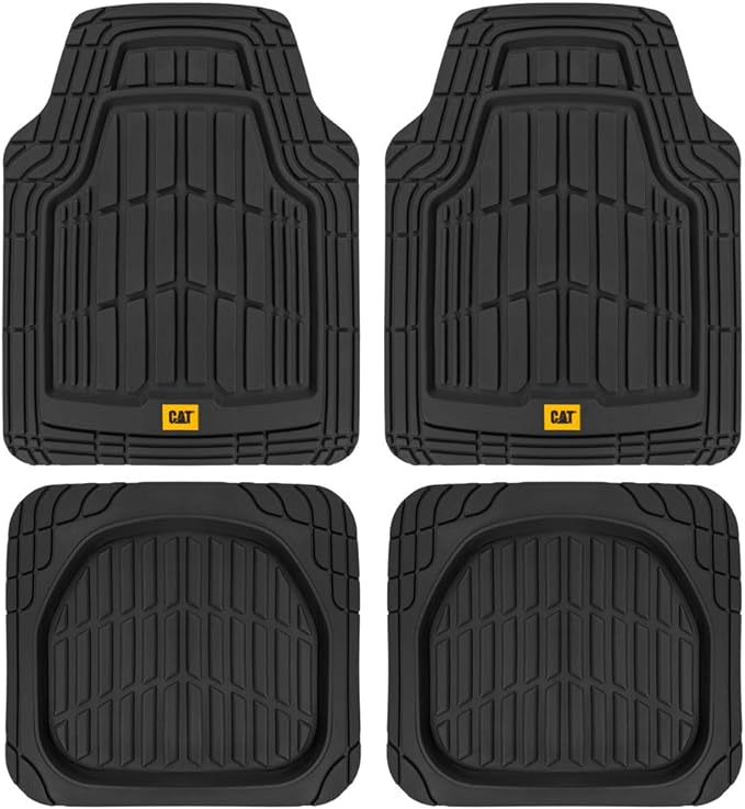 CAT Front Seat Covers for Cars (2-Pack) & 4-Piece Trim to Fit, Heavy Duty Protection, All Weather Floor Mats – Universal Fit, Waterproof Mats, Easy Install, for Trucks, SUVs, Vans, & Car Accessories - Image 6