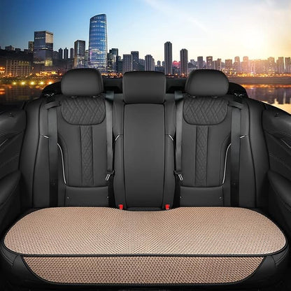 Auto Newer Breathable Universal Four Seasons Car Seat Covers, Luxury Include Front Car Seat Protector and RearCar Seat Cushion,Compatible with 95% Vehicles， Fit for Cars Truck SUV (Beige,3PCS) - Image 4