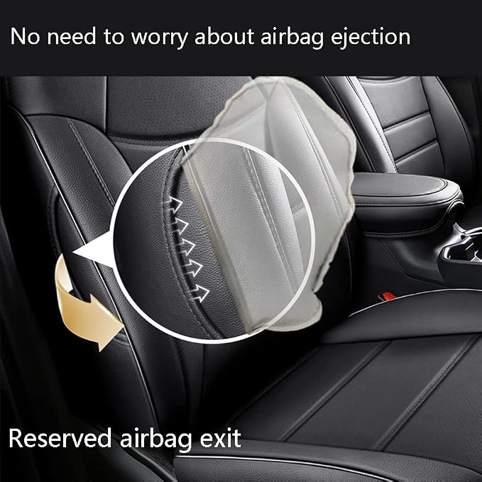CocheFamilia Custom Fit Corolla Car Seat Covers for Select 2014 2015 2016 2017 2018 2019 Toyota Corolla L LE LE Eco XLE Sedan - Full Set,Leather (Black) - Image 6