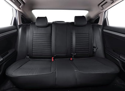 EKR Civic Seat Covers Custom Fit for Honda Civic (Hatchback) 2022-2026 (Rear W/NO Armrest),Waterproof Car Seat Cover Full Set,Faux LeatherBlack Car Seat Covers(Black) - Image 5