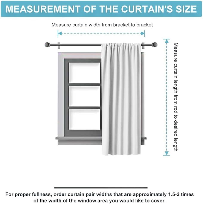 RYB HOME 54 inch Blackout Curtains for Living Room Bedroom, Rod Pocket | Thermal Insulated, Room Darkening, Temperature Balance, Shades for Studio Dorm Rental Room, W42 x L54, Mocha, 2 Panels - Image 8