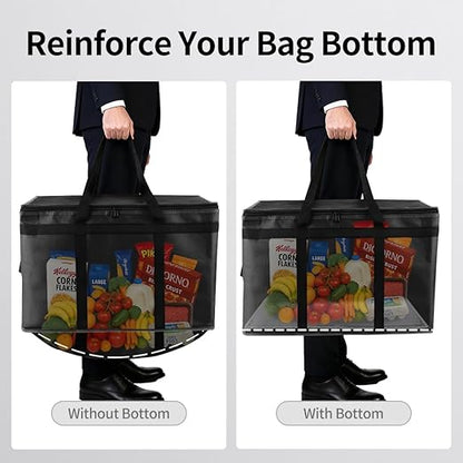 Bodaon Insulated Food Delivery Bag with Hard Bottom, XXXL, Black, 2 Pack | Heavy Duty Thermal Catering Tote for Hot Pizza, Cold Drinks & Meal Boxes for Delivery Staff, Restaurants, and Outdoor Events - Image 4