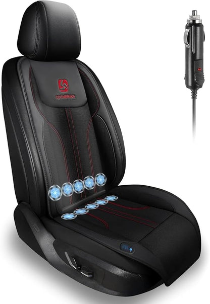 Cooling Car Seat Cushion Front Seat,12V&24V Cooling Seat Cover for Cars with 10 Fans,Cooled Seat Cover for Car SUV Truck Universal Fit (Black) by Unknown