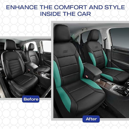 Skechers Memory Foam Car Seat Covers, Lycra Fabric Seat Covers Thick Memory Foam, Front Car Seat Protector, Airbag Compatible, Automotive Comfort Protection for Most Cars,Trucks, SUVs,Green - Image 6