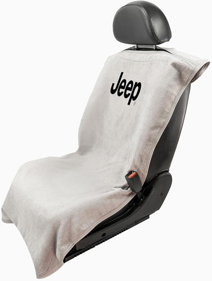 Seat Armour Seat Protector Towel for Jeep - Soft Machine Washable Jeep Seat Cover Towel - Easy to Install, Multipurpose Jeep Seat Towel - Gray - Image 7