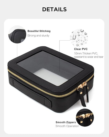 Clear American Mahjong Tile Bag, Makeup Bag Travel Cosmetic Organizer Case Waterproof Skincare Toiletry Bag with Zipper Portable Make Up Pouch Compact Car Organizer Bag for Essentials - Image 5
