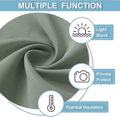 RYB HOME French Door Curtain 80 inch Long, Blackout Blinds for Patio Door | Thermal Insulated, Self Adhesive, Privacy, For Bedroom Kitchen Front Entry Front Back Door Glass Window, W30 x L80, 1 Panel - Image 7