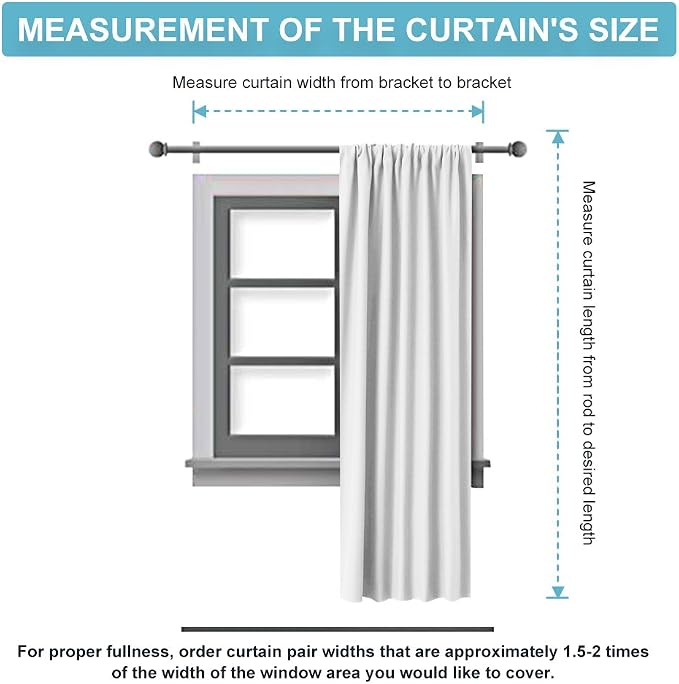 RYB HOME Blackout Curtains for Bedroom Living Room Nursery 72 inches Long | Room Darkening, Thermal Insulated, Privacy Protection, Rod Pocket, Drapes for Office Home Theater, W42 x L72, Grey, 2 Panels - Image 8