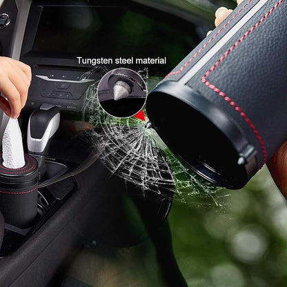 Car Tissue Tube, Cylinder Tissue Box Diameter 2.75'' PU Leather Round Tissues Container for Car Cup Holder, Up to 30 Count Tissue - Image 4