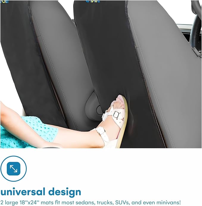 Enovoe Kick Mats Back Seat Protector for Kids - 2 Pack - Premium Quality Car Seat Back Cover Offers Waterproof Protection of Your Upholstery from Mud and Scratches - Backseats Kick Protector for Child - Image 4